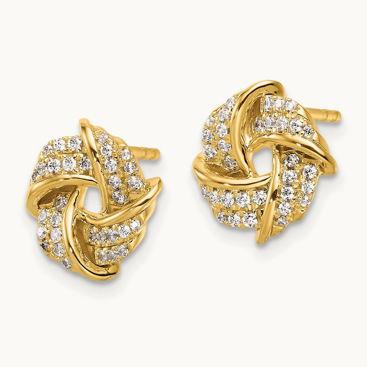 Love Knot Post Earrings, 0.25 ct tw Lab-Grown Diamond