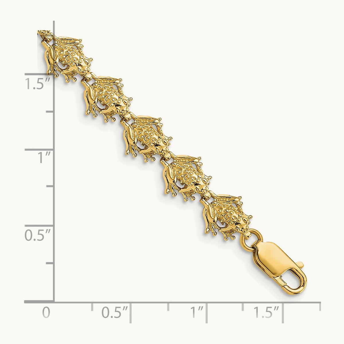 Frog Bracelet, 14K