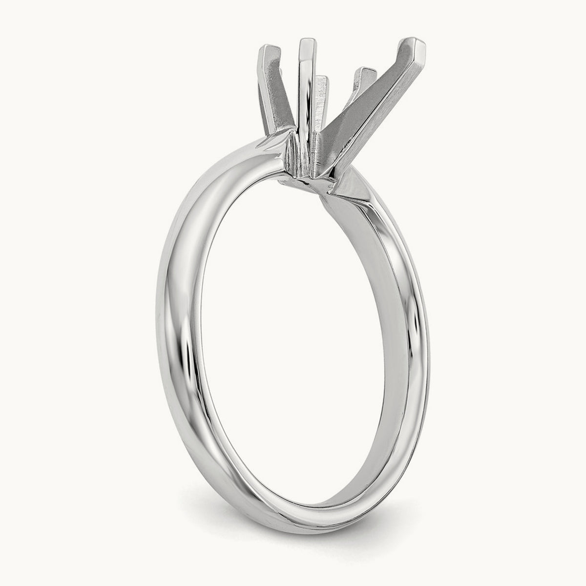 3/4ct. Tulip-Head Comfort-Fit Pear Solitaire Mounting, 14K White Gold