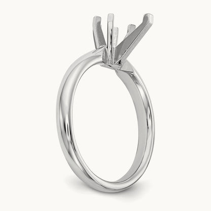 2ct. Tulip-Head Comfort-Fit Pear Solitaire Mounting, 14K White Gold