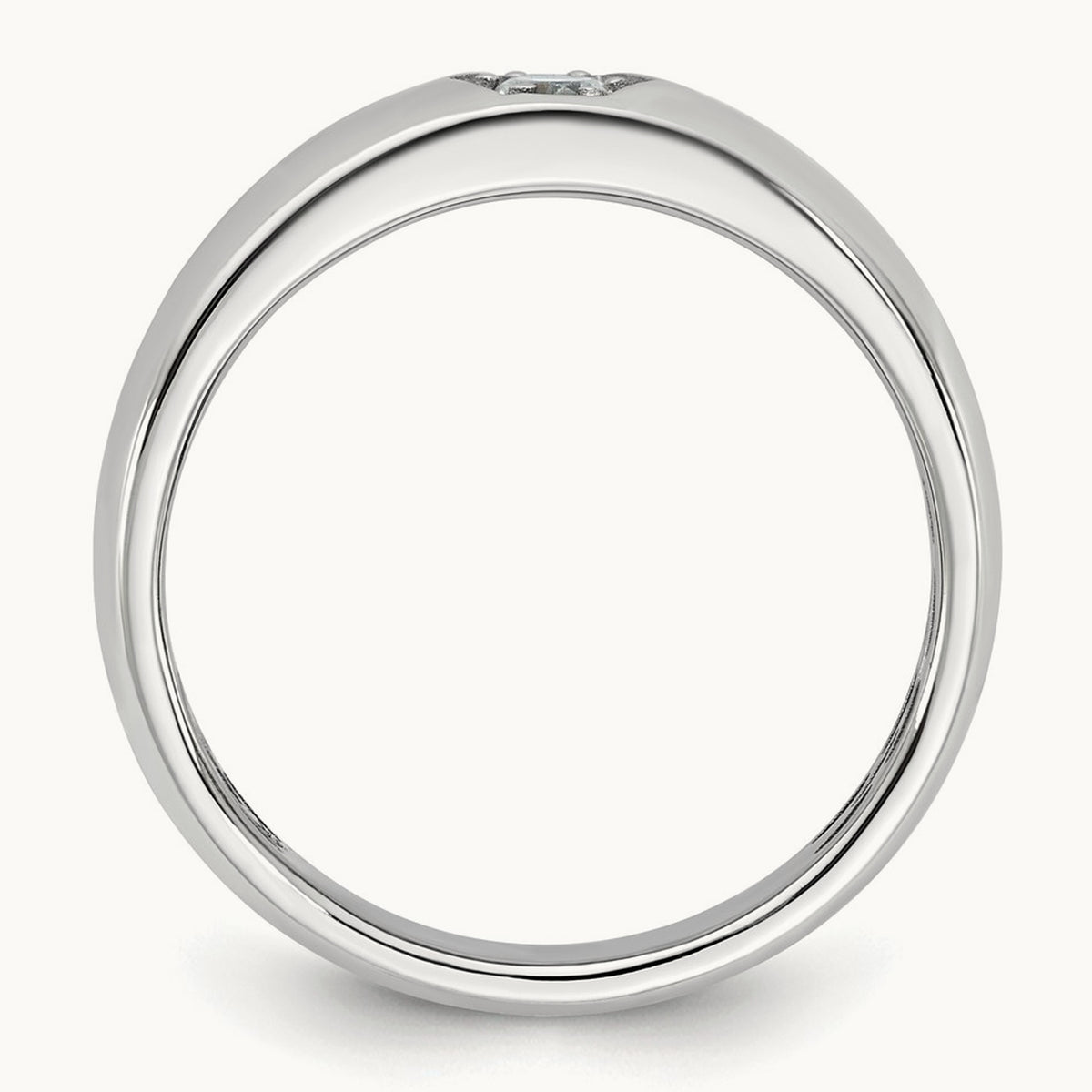 IB Goodman Mens Polished Diamond Ring Mounting, 14K White Gold