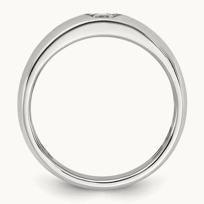 IB Goodman Mens Polished Diamond Ring Mounting, 14K White Gold