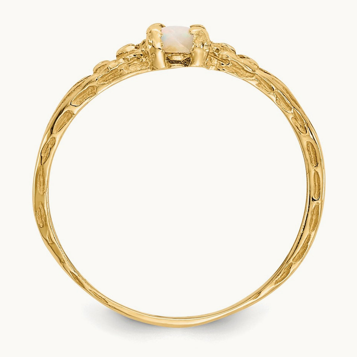 Madi K Opal Birthstone Baby Ring, 3mm, 14K