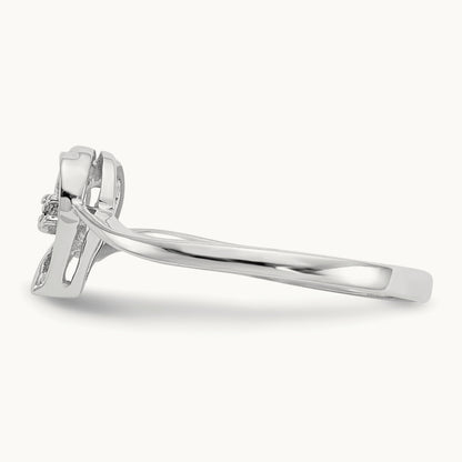 AA Diamond heart ring, 14K White Gold