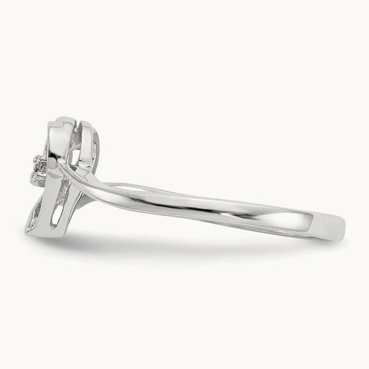 AA Diamond heart ring, 14K White Gold