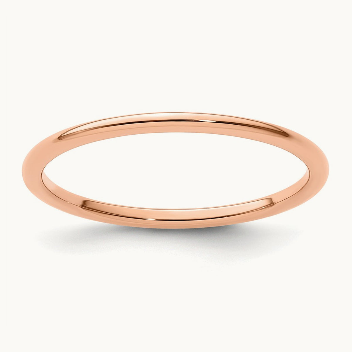 Half Round Stackable Band — 14K Rose Gold