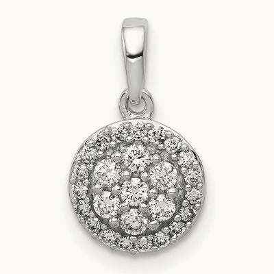 Halo Cluster Pendant, 0.25 ct tw Lab-Grown Diamond