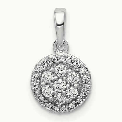Halo Cluster Pendant, 0.25 ct tw Lab-Grown Diamond