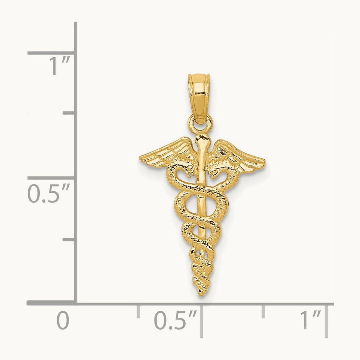 Caduceus Pendant, 14K