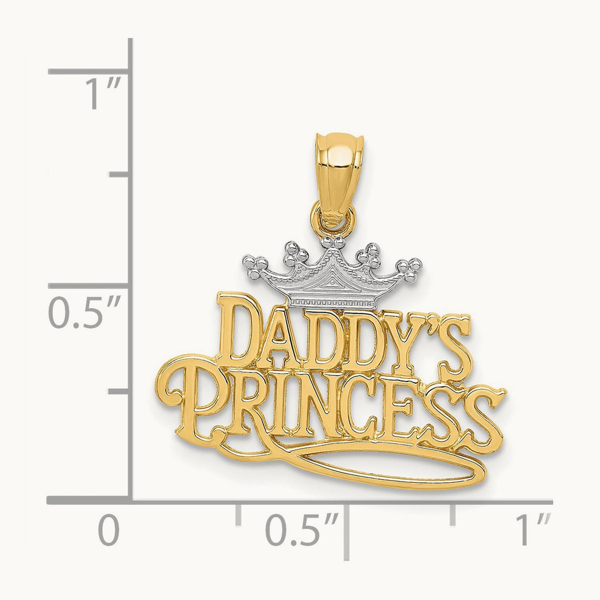 DADDYS PRINCESS Pendant, 14K with Rhodium