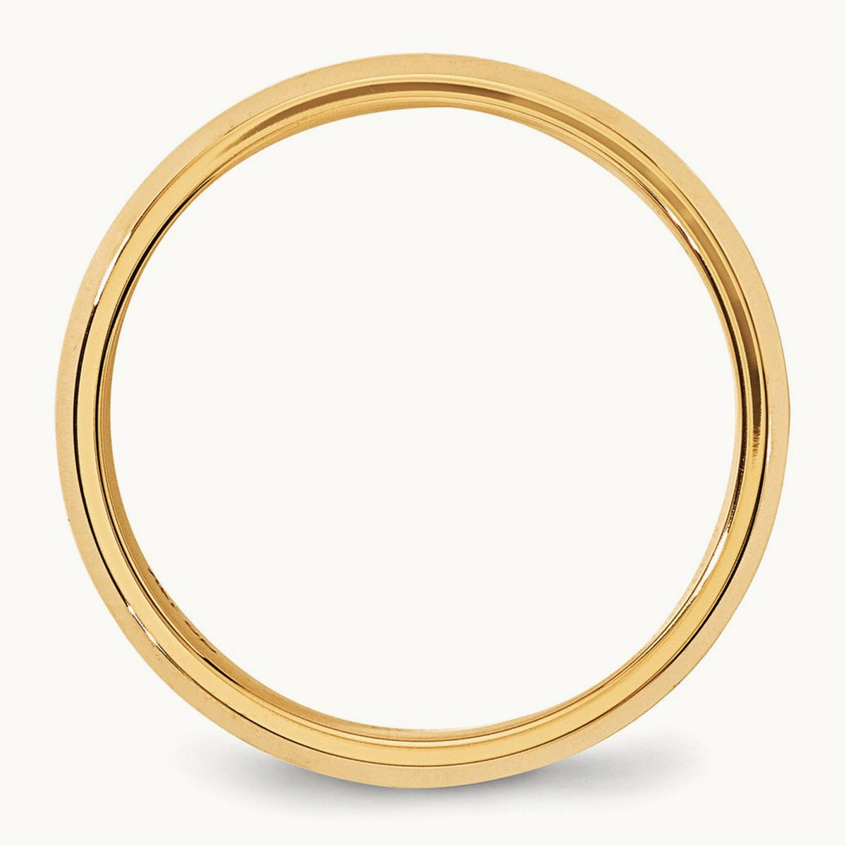 Bevel Edge Comfort Fit Band — 14K Yellow Gold, 6mm