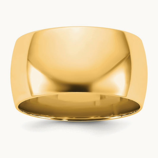 Standard Comfort Fit Band, 10mm, 10K Yellow Gold