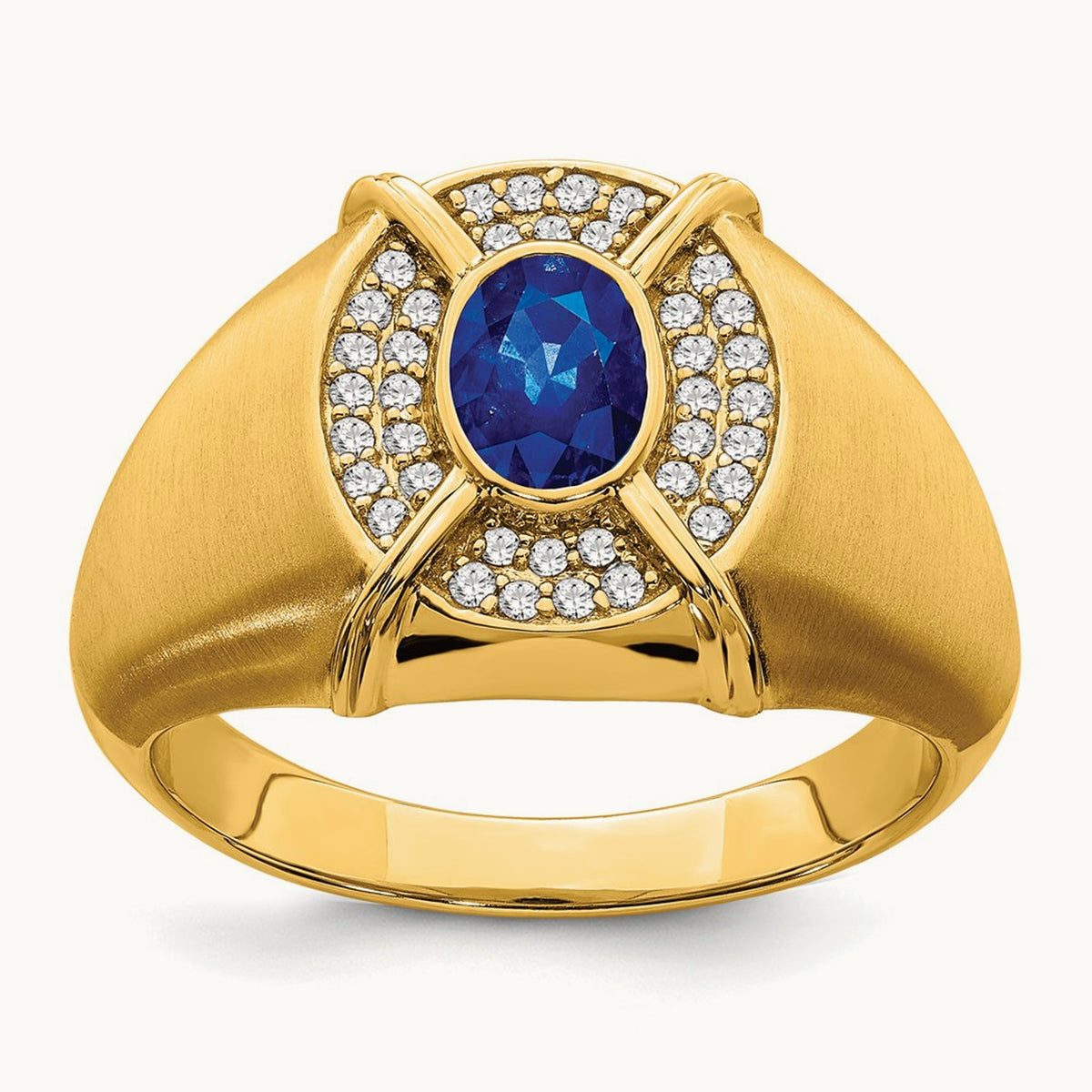 Sapphire and Diamond Mens Ring — photo set