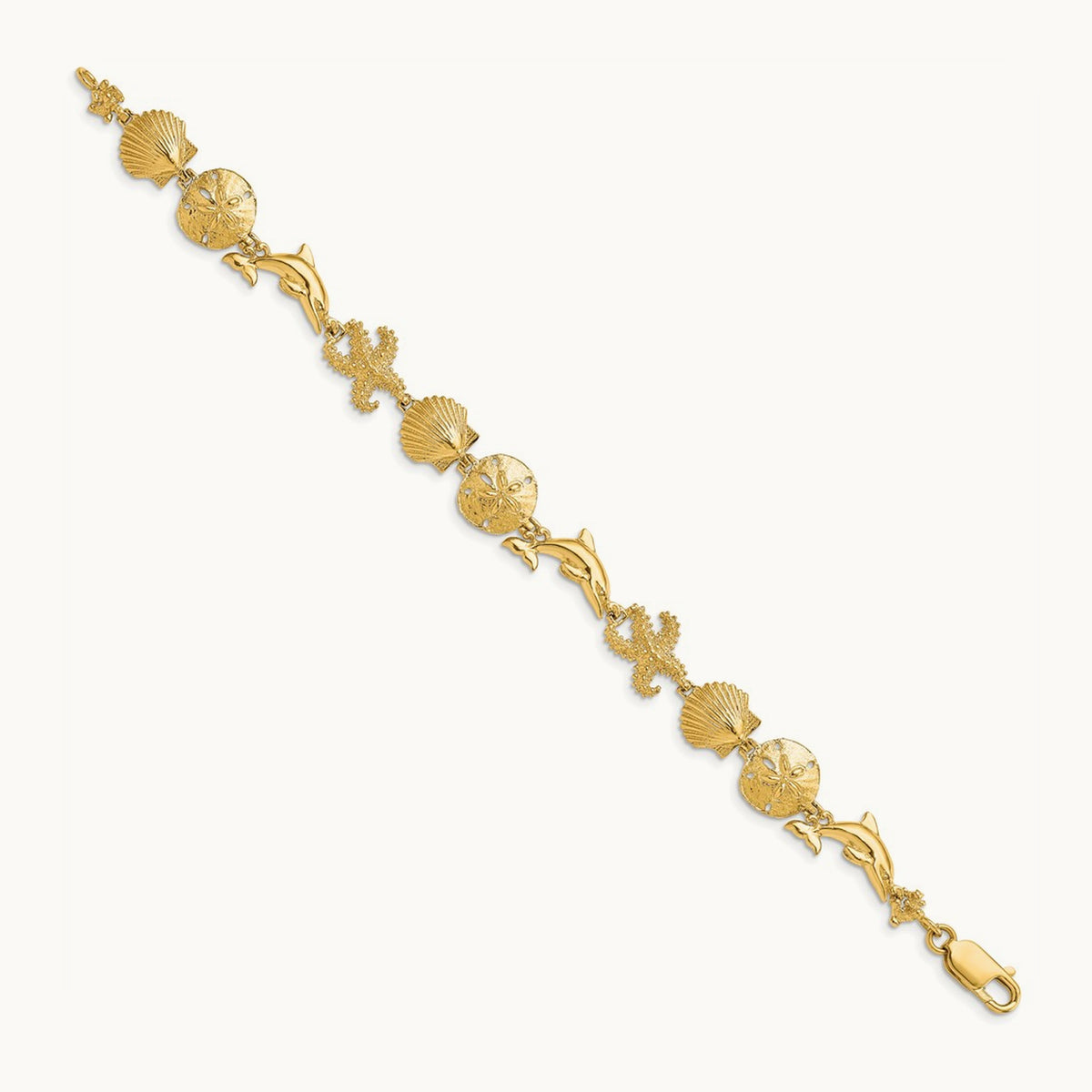 Seashore Theme Bracelet, 14K