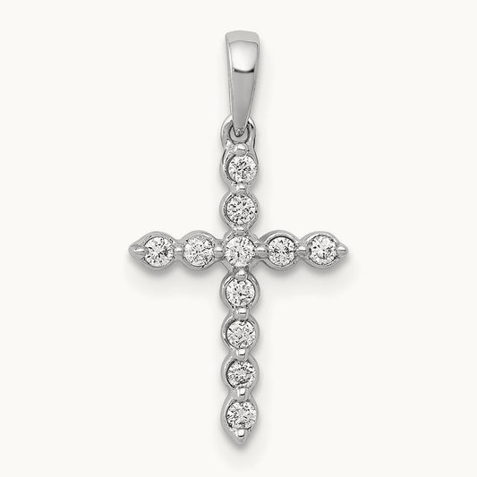 1/10ct. Diamond Cross Pendant — photo set