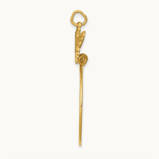 Butterfly Holder Charm, 14K