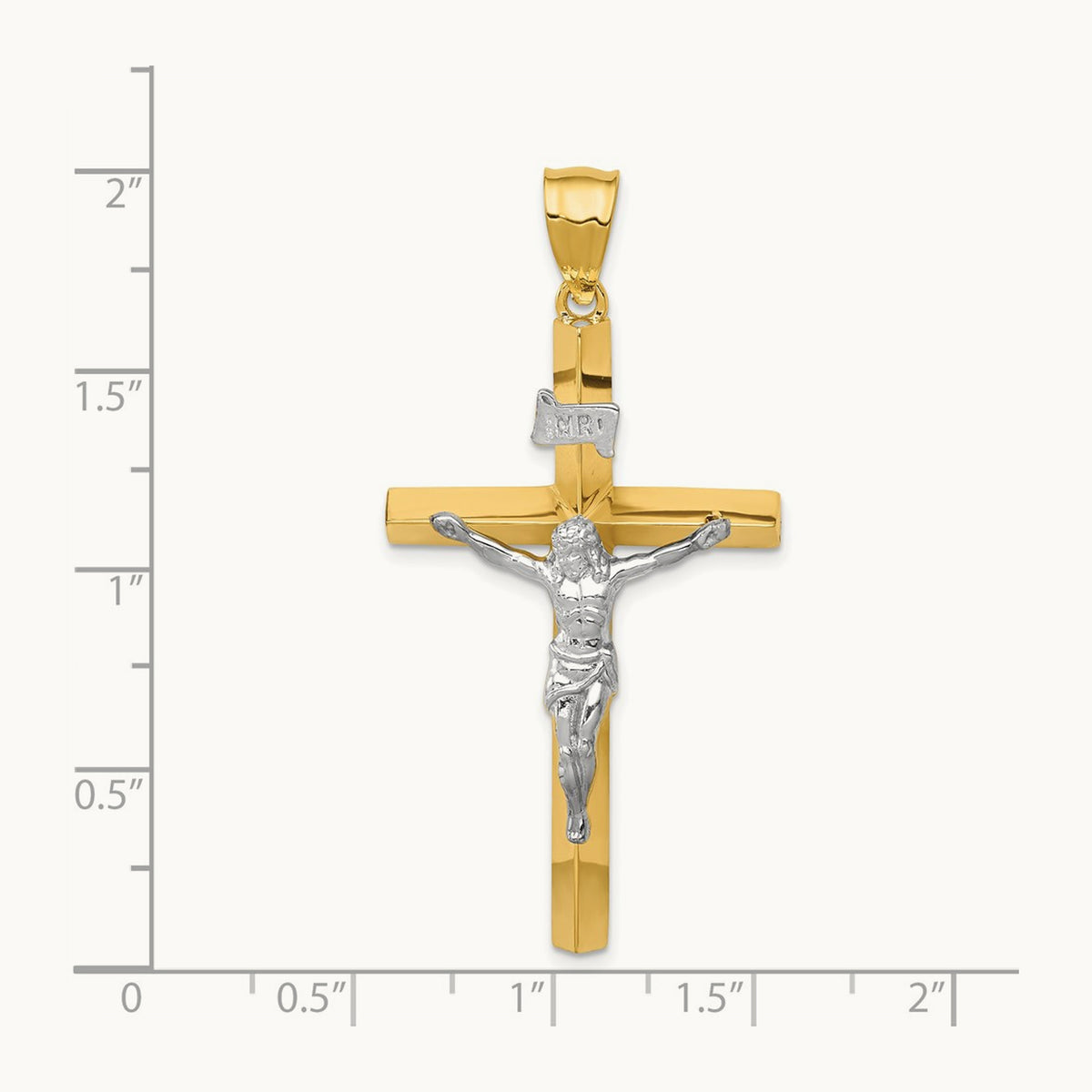 INRI Hollow Crucifix Pendant — photo set