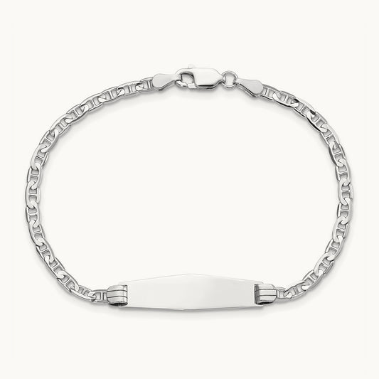 WG Soft Diamond Shape Anchor Link ID Bracelet, 14K