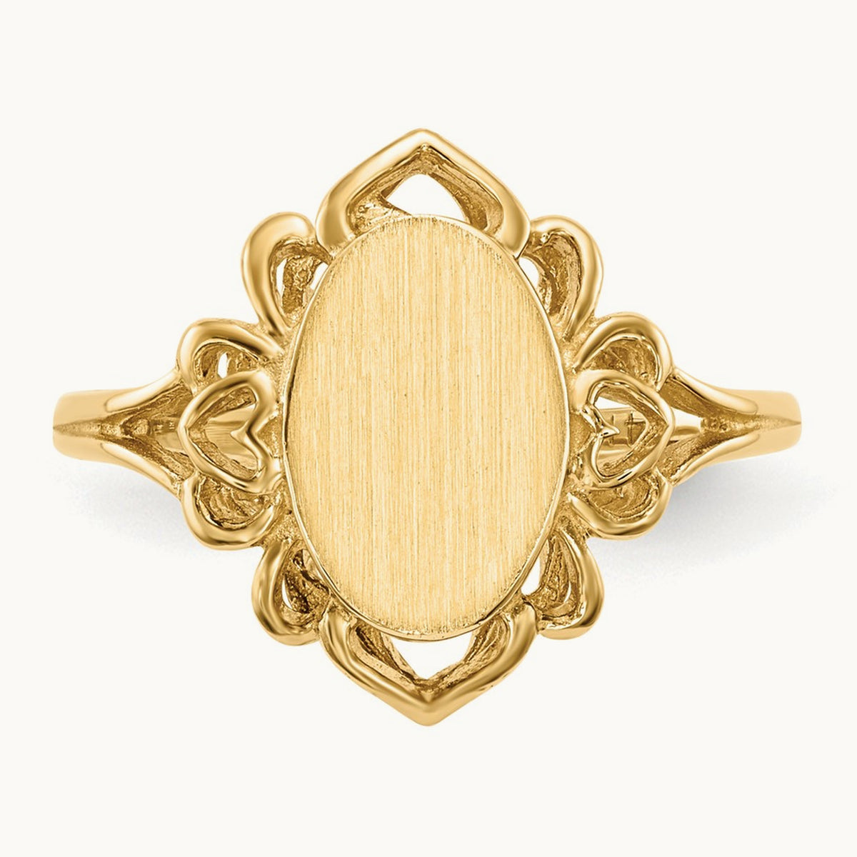 7.5x10. Open Back Signet Ring, 5mm, 14K