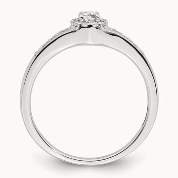Diamond Cluster Complete Engagement Ring — photo set