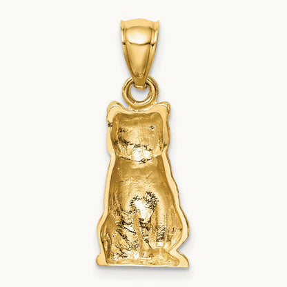 Cat Pendant, 14K