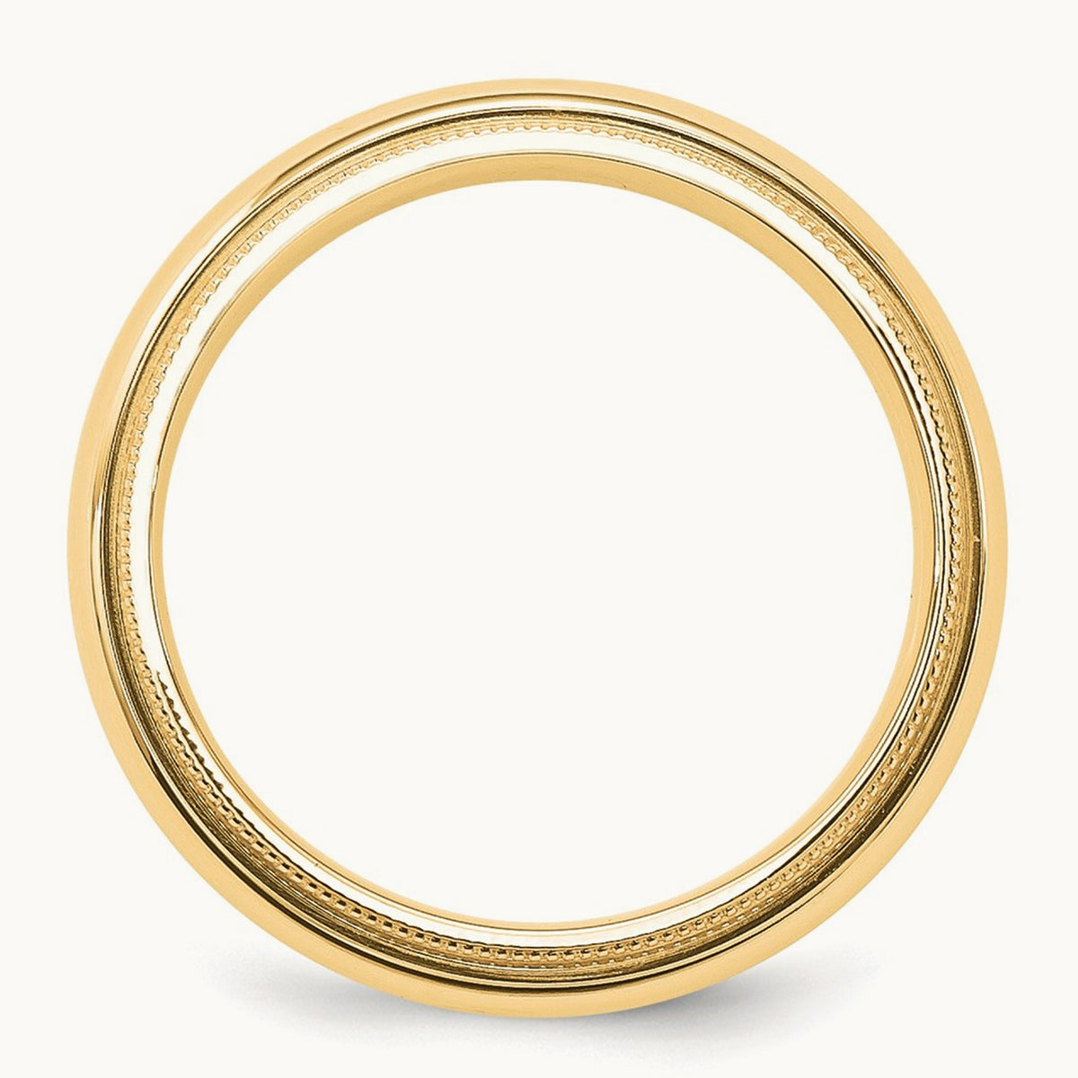 Milgrain Comfort Fit Band — 14K Yellow Gold, 5mm