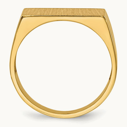 Open Back Mens Signet Ring — photo set