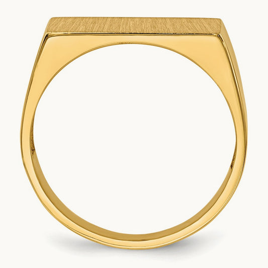 Open Back Mens Signet Ring — photo set