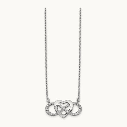 Infinity Heart Necklace, 0.20 ct tw Lab-Grown Diamond