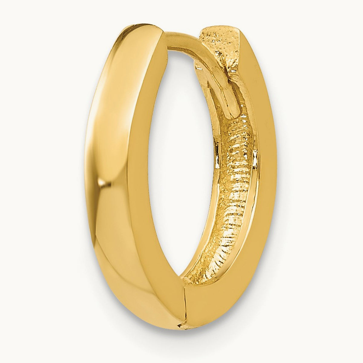 Single 14k Round Hinged Hoop Earring