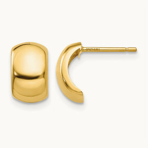 Polished Fancy Post Earrings, 14K