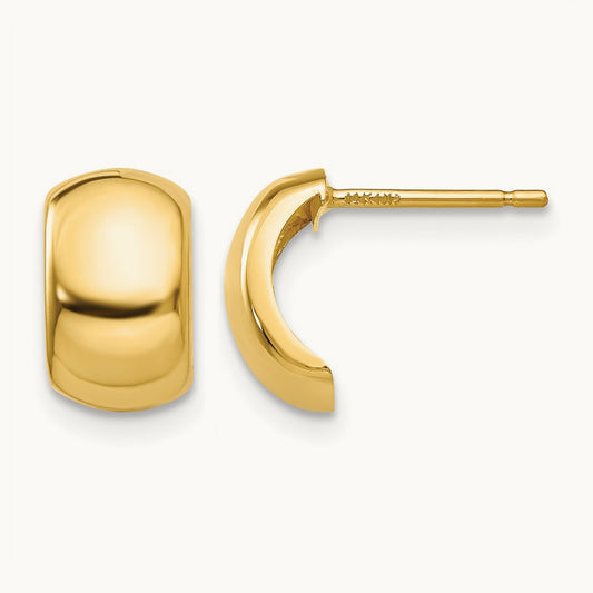 Polished Fancy Post Earrings, 14K