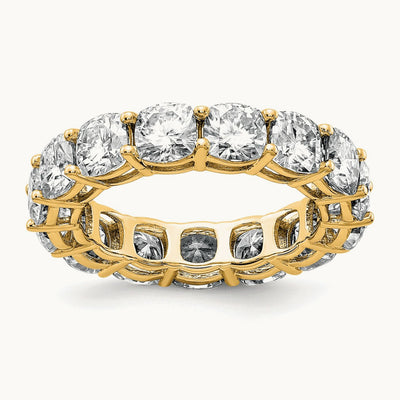 Cushion Eternity Band, 6.75 ct tw Lab-Grown Diamond — 14K Yellow Gold