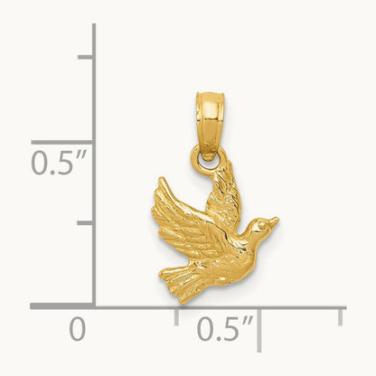 Flying Dove Pendant, 14K