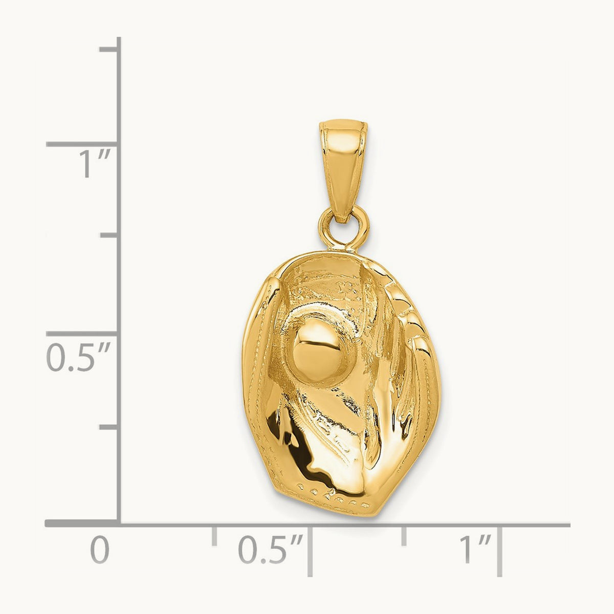 Baseball Glove And Ball Pendant, 14K