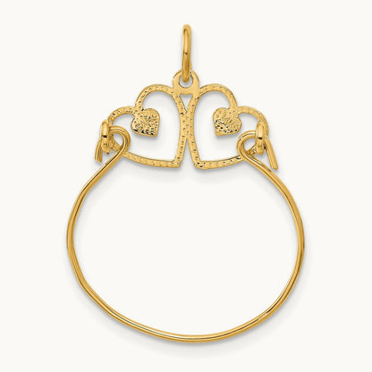 Heart Charm Holder — 14K Yellow Gold