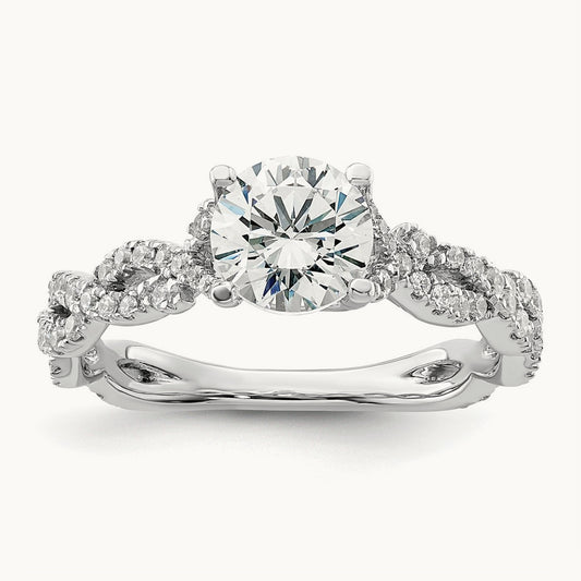 Semi-Mount Engagement Ring, 0.50 ct tw Lab-Grown Diamond