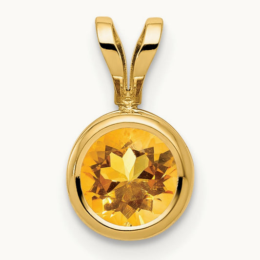 Citrine bezel pendant — photo set