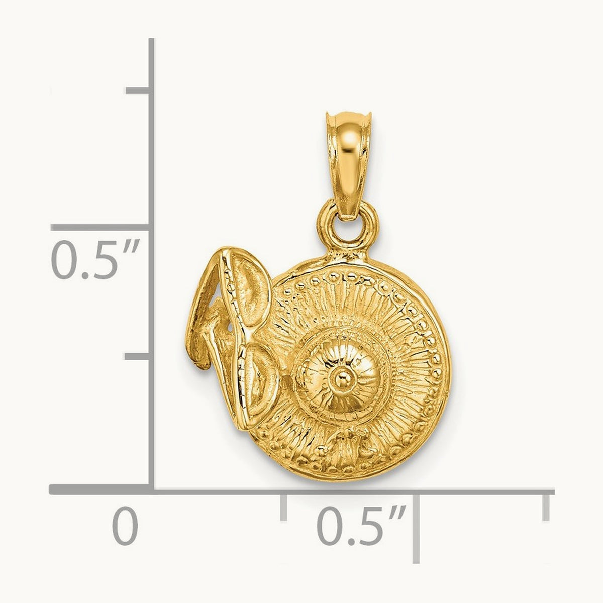 3-D Sunhat w/ Sunglasses Charm, 14K