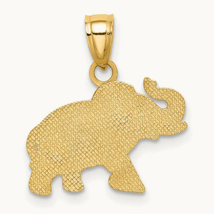 Elephant Pendant, 14K