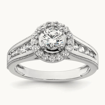 Halo Engagement Ring, 1.00 ct tw Lab-Grown Diamond
