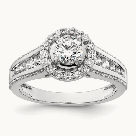 Halo Engagement Ring, 1.00 ct tw Lab-Grown Diamond