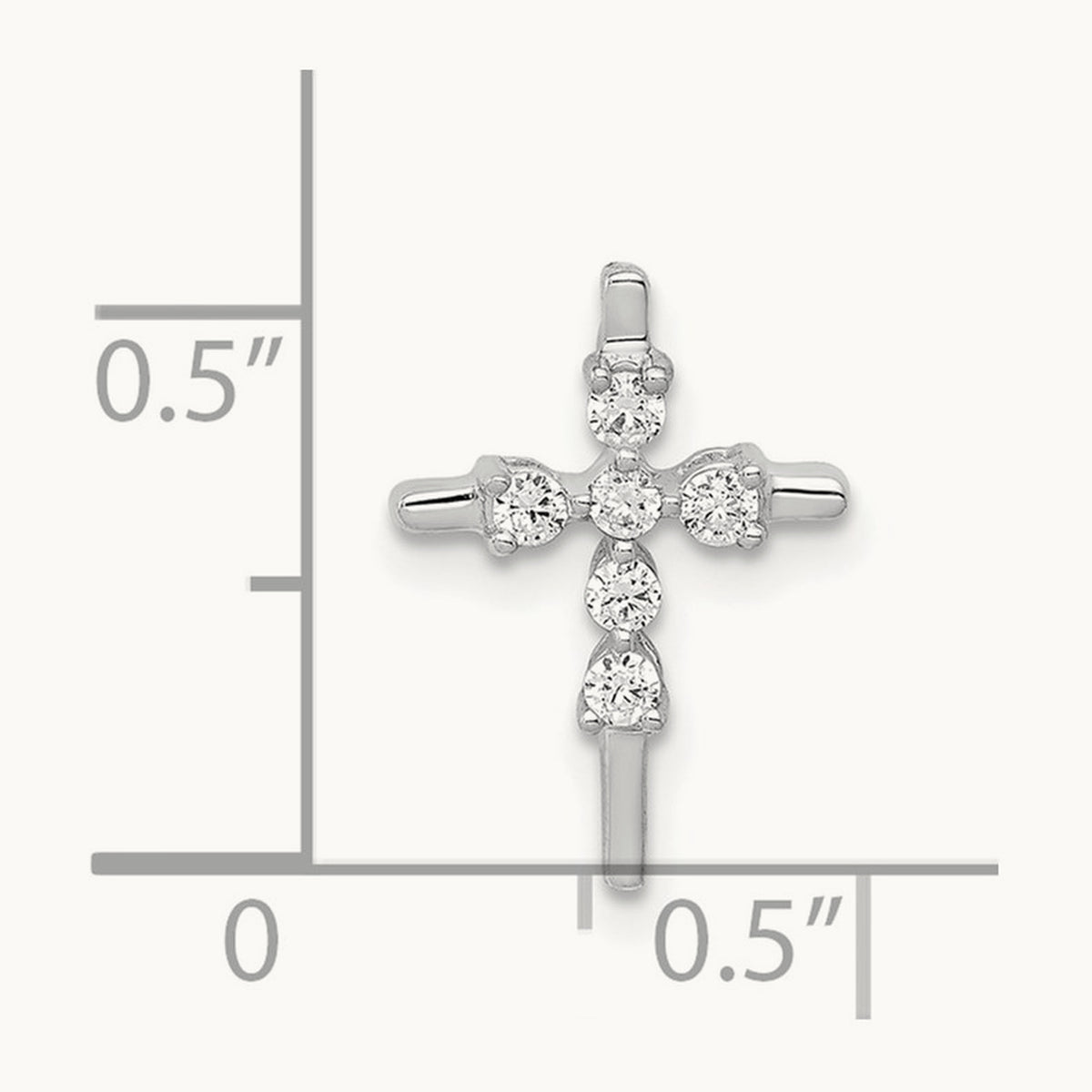 1/6ct. Diamond Cross Chain Slide — photo set