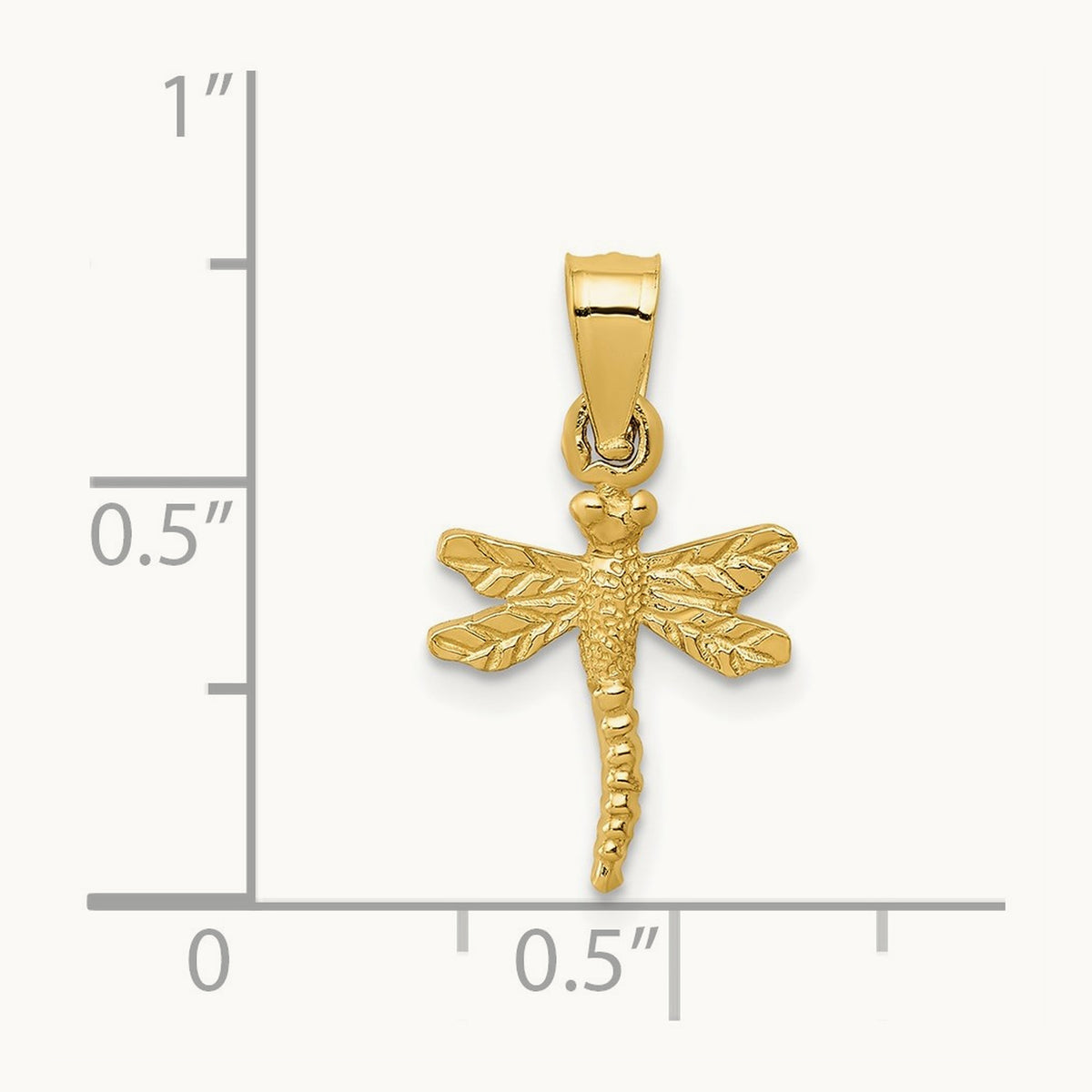 Dragonfly Pendant, 14K