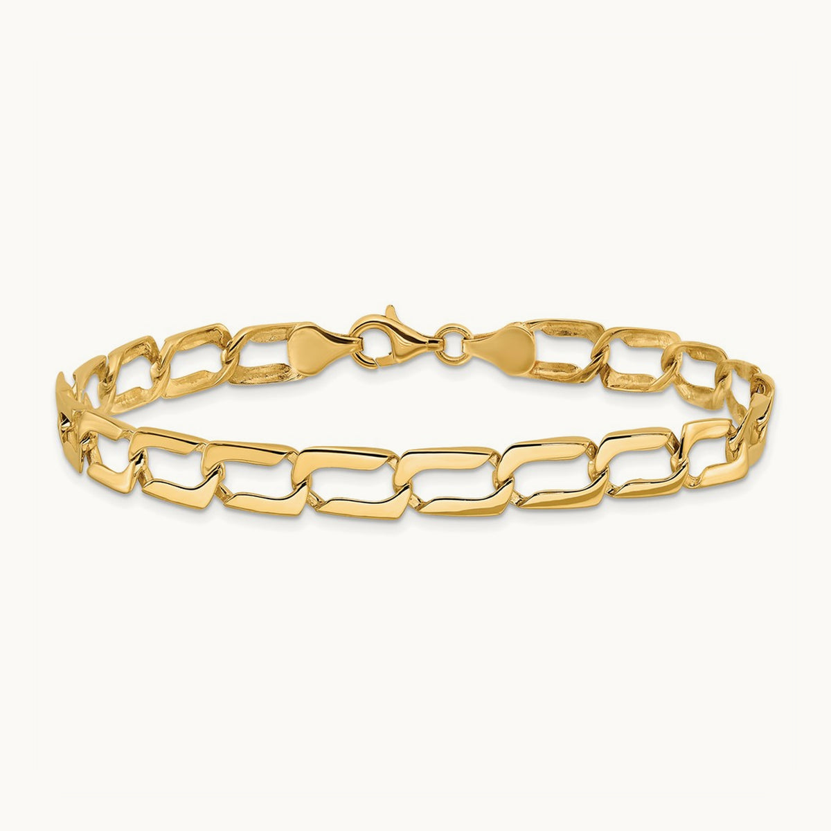 Polished Link Bracelet, 14K