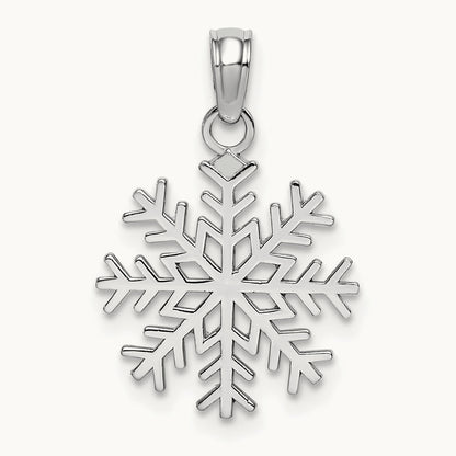 Snowflake Pendant, 14K White Gold