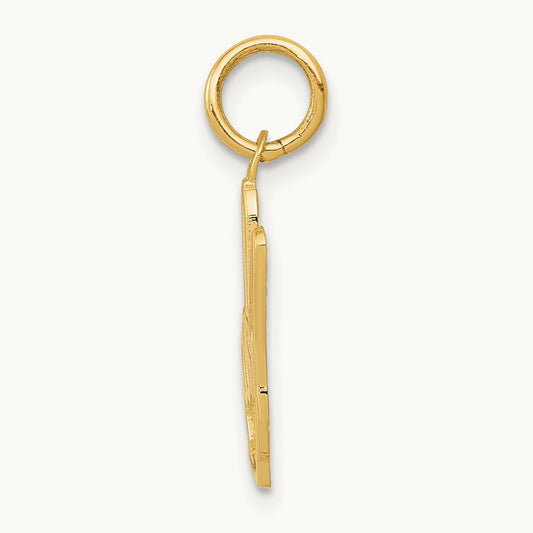 Peace Sign Charm, 14K