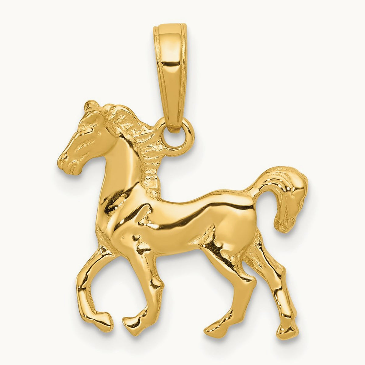 Standing Horse Pendant, 14K