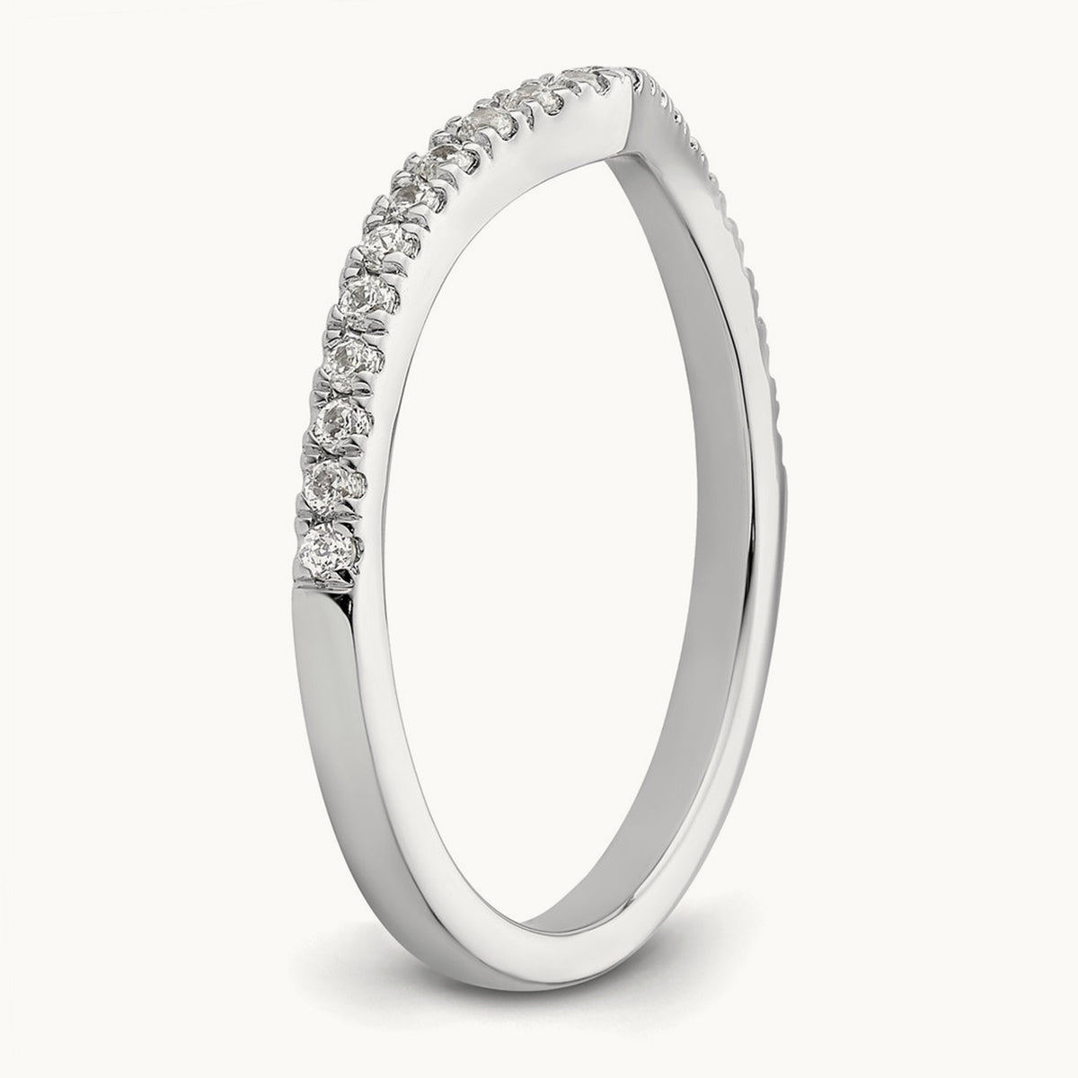 Diamond Wedding Band, 14K White Gold