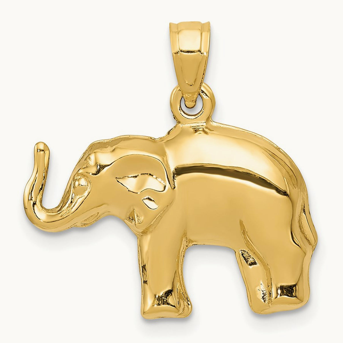 Elephant Pendant, 14K